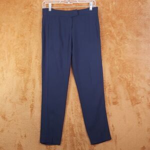 EMPORIO ARMANI Womens Pants Size 36 Navy Tapered Slim Leg Ankle Trouser Pockets